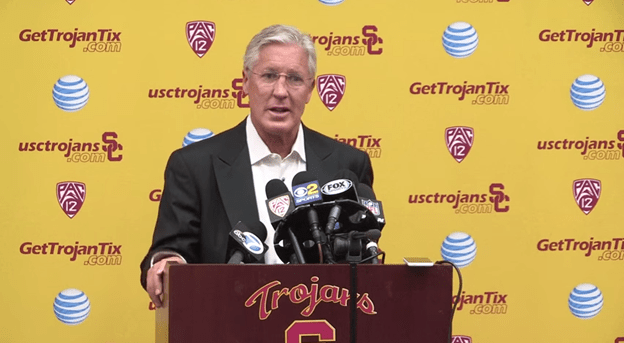 Pete Carroll at the Hall of Fame Induction