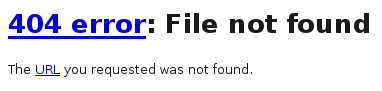 404 error