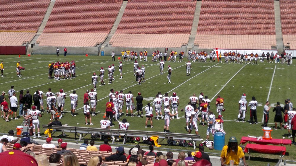 In case you're checking, yes, this isn't a recent photo. They didn't let us take pictures so this is from a 2012 spring practice.