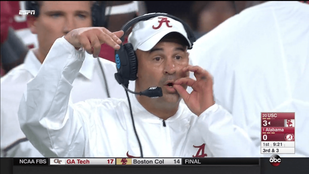 I don't mean to be blunt, but is he signalling for a blunt?